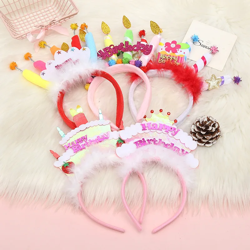 Children's birthday candle cake headband Happy Birthday Photo Prop party Headband Headdress Birthday party decorations
Children's birthday candle cake headband Happy Birthday Photo Prop party Headband Headdress Birthday party decorations