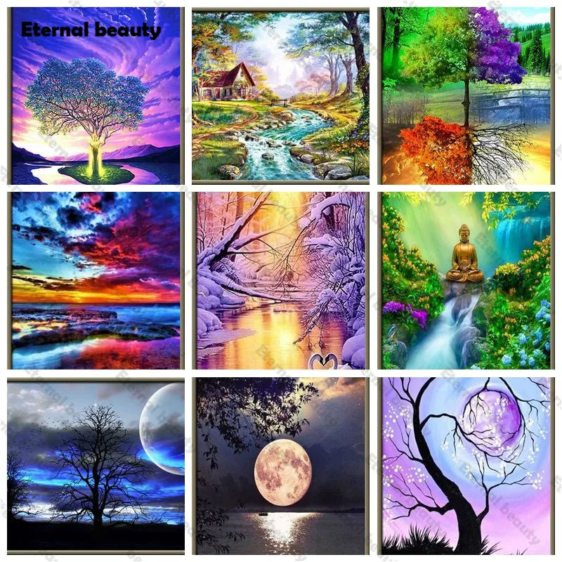Full Diamond Drill Pictures Wall Art Landscape Mosaic Embroidery Diamond Painting Cross Stitch Colorful Natural Scenery Decor
Full Diamond Drill Pictures Wall Art Landscape Mosaic Embroidery Diamond Painting Cross Stitch Colorful Natural Scenery Decor