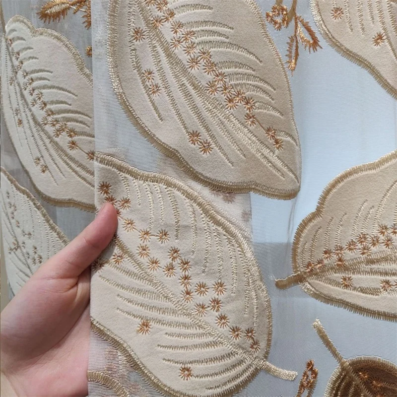 Modern Yellow -Blue Leaf Hollow Curtain Nordic Mink Embroidery Finished Drapes For Living Room Custom Bedroom Window Panel #4
Modern Yellow -Blue Leaf Hollow Curtain Nordic Mink Embroidery Finished Drapes For Living Room Custom Bedroom Window Panel #4