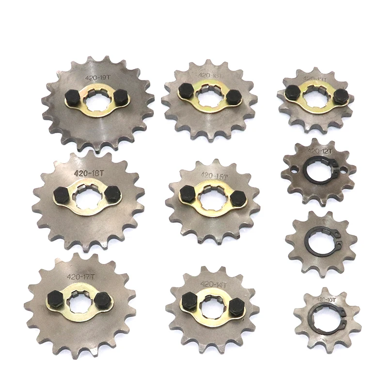 Motorcycle Parts 420 Sprocket 20mm 10T 11T 12T 13T 14T 15T 16T 17T 18T 19T Gear for ATV Dirt Pit Bike Go Kart 4 Wheeler Quad
Motorcycle Parts 420 Sprocket 20mm 10T 11T 12T 13T 14T 15T 16T 17T 18T 19T Gear for ATV Dirt Pit Bike Go Kart 4 Wheeler Quad