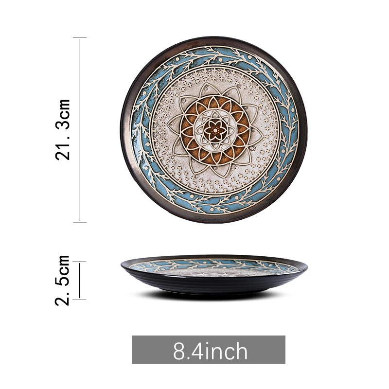 European Style Kiln Change Glaze Steak Plate Ceramics Hand-Painted Tableware Features Rice Bowl Home Kitchen Porcelain
European Style Kiln Change Glaze Steak Plate Ceramics Hand-Painted Tableware Features Rice Bowl Home Kitchen Porcelain