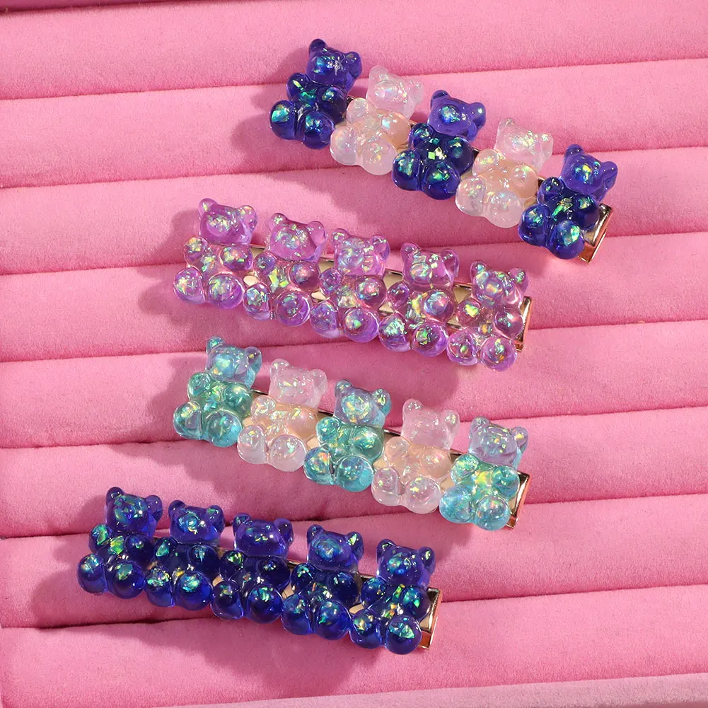 Ins Trendy Cute Colorful Bear Gummy Barrette Side Clip Headwear For Women Cartoon Animal Hairpin Duckbill Clip Hair Accessories
Ins Trendy Cute Colorful Bear Gummy Barrette Side Clip Headwear For Women Cartoon Animal Hairpin Duckbill Clip Hair Accessories