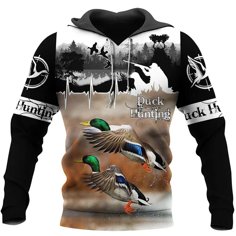 Men's Fashion Zipper Hoodie Duck Hunting Pattern 3D Printing Hooded Pullover on the Streets of Harajuku Unisex Casual Sweatshirt
Men's Fashion Zipper Hoodie Duck Hunting Pattern 3D Printing Hooded Pullover on the Streets of Harajuku Unisex Casual Sweatshirt