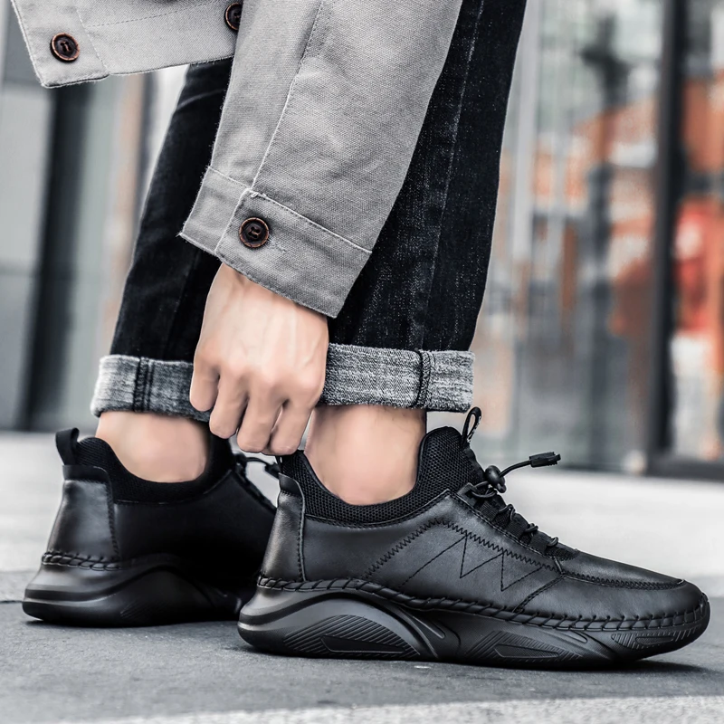 Lace Up Men's Casual Shoes Large Men's Leather Shoes Breathable Light Men's Sports Shoes Tenis Masculino Male Running Shoes 48
Lace Up Men's Casual Shoes Large Men's Leather Shoes Breathable Light Men's Sports Shoes Tenis Masculino Male Running Shoes 48
