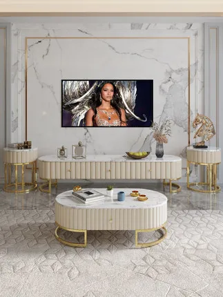 European light luxury tea table TV cabinet combination living room floor cabinet furniture simple modern metal teapoy
European light luxury tea table TV cabinet combination living room floor cabinet furniture simple modern metal teapoy