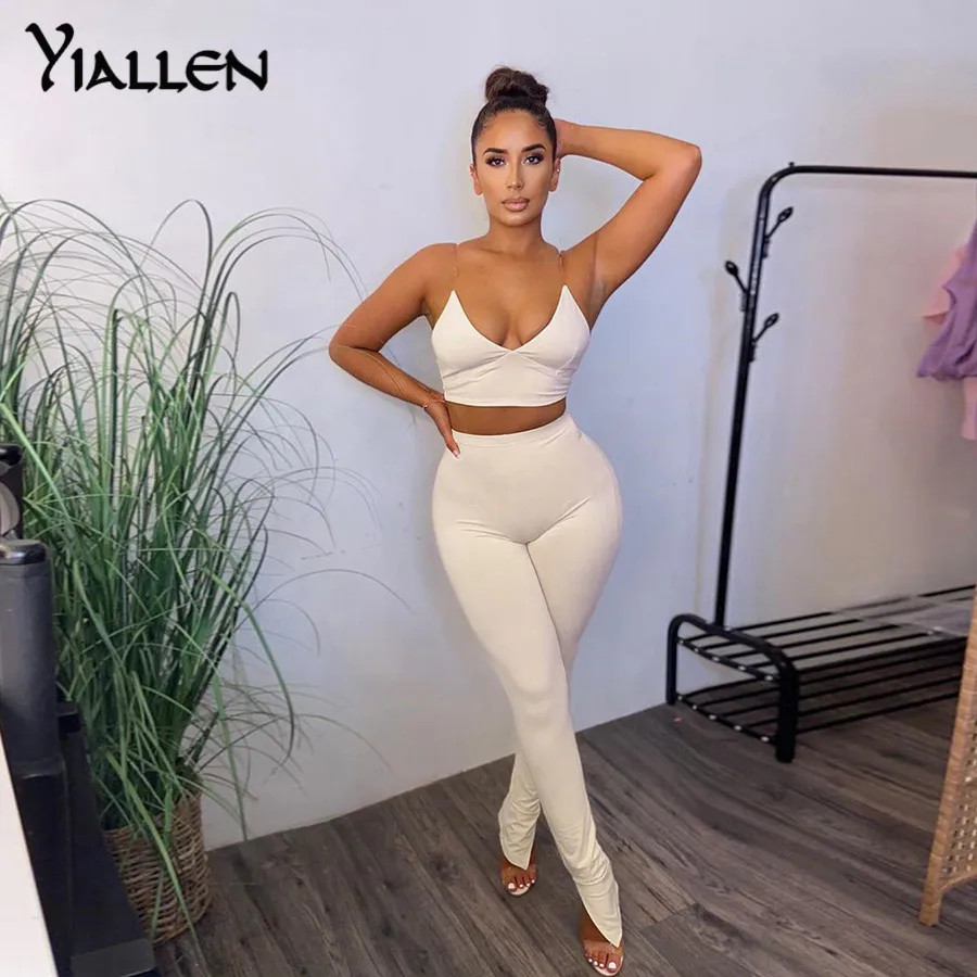 Yiallen Fitness Sportswear Two Piece Set Sexy V-neck Blackless Bra+Leggings Summer Tracksuit Solid Elastic Casual 2Piece Outfits 
Yiallen Fitness Sportswear Two Piece Set Sexy V-neck Blackless Bra+Leggings Summer Tracksuit Solid Elastic Casual 2Piece Outfits