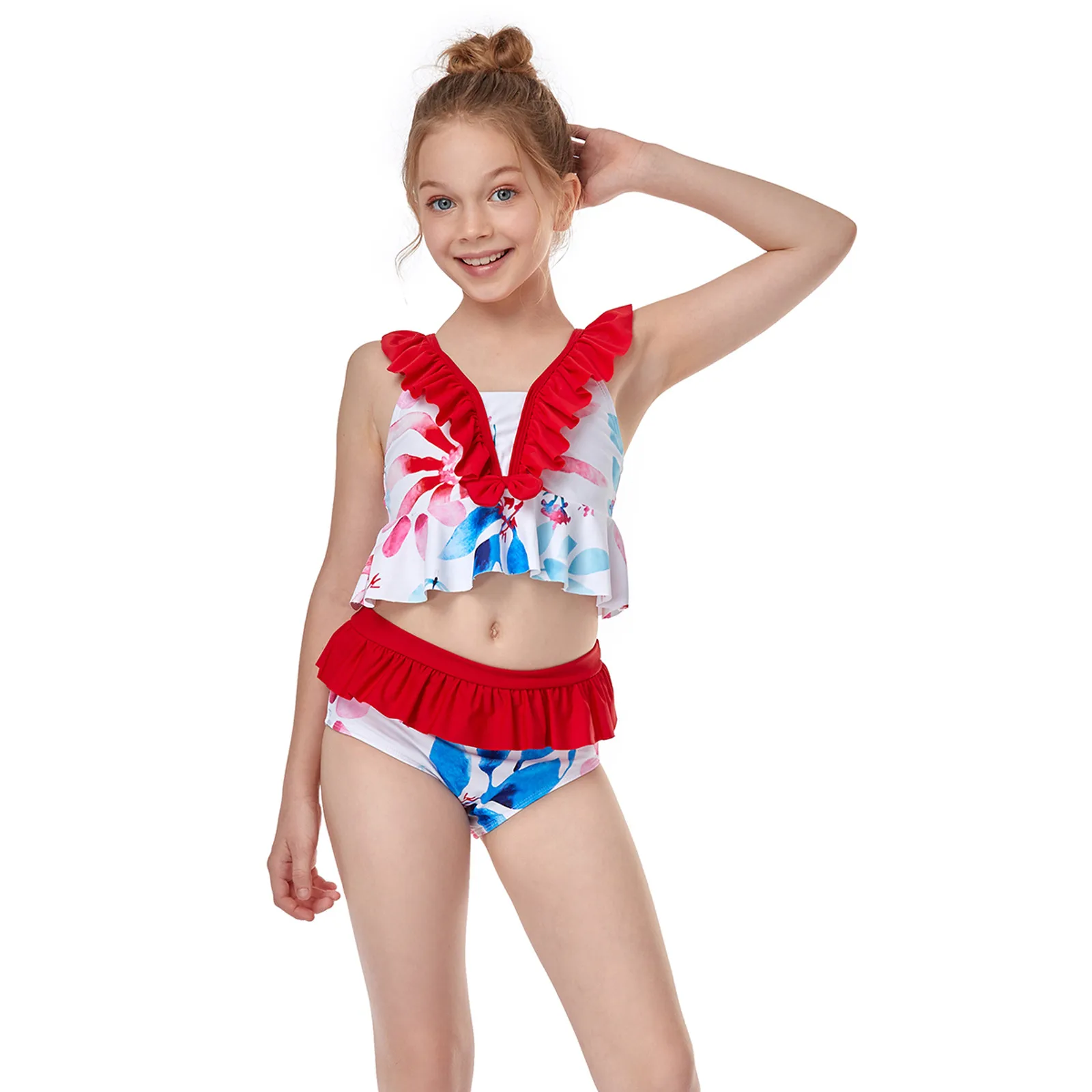 TELOTUNY Swimwear Toddler Baby Kids Girls Sleeveless Ruffles Print Two Piece Swimsuit Summer High waist Beach Bathing Suit
TELOTUNY Swimwear Toddler Baby Kids Girls Sleeveless Ruffles Print Two Piece Swimsuit Summer High waist Beach Bathing Suit