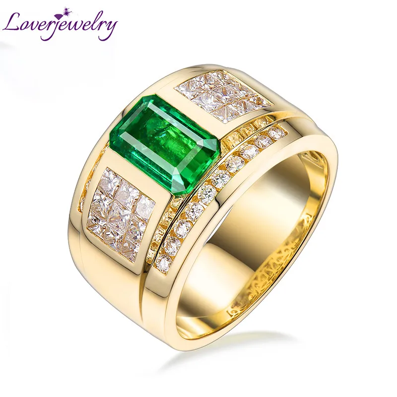 2021 Rings For Men Luxurious Natural Colombia Emerald Women Lovers' Ring Real 14Kt Yellow Gold Wedding Genuine Diamonds Jewelry
2021 Rings For Men Luxurious Natural Colombia Emerald Women Lovers' Ring Real 14Kt Yellow Gold Wedding Genuine Diamonds Jewelry
