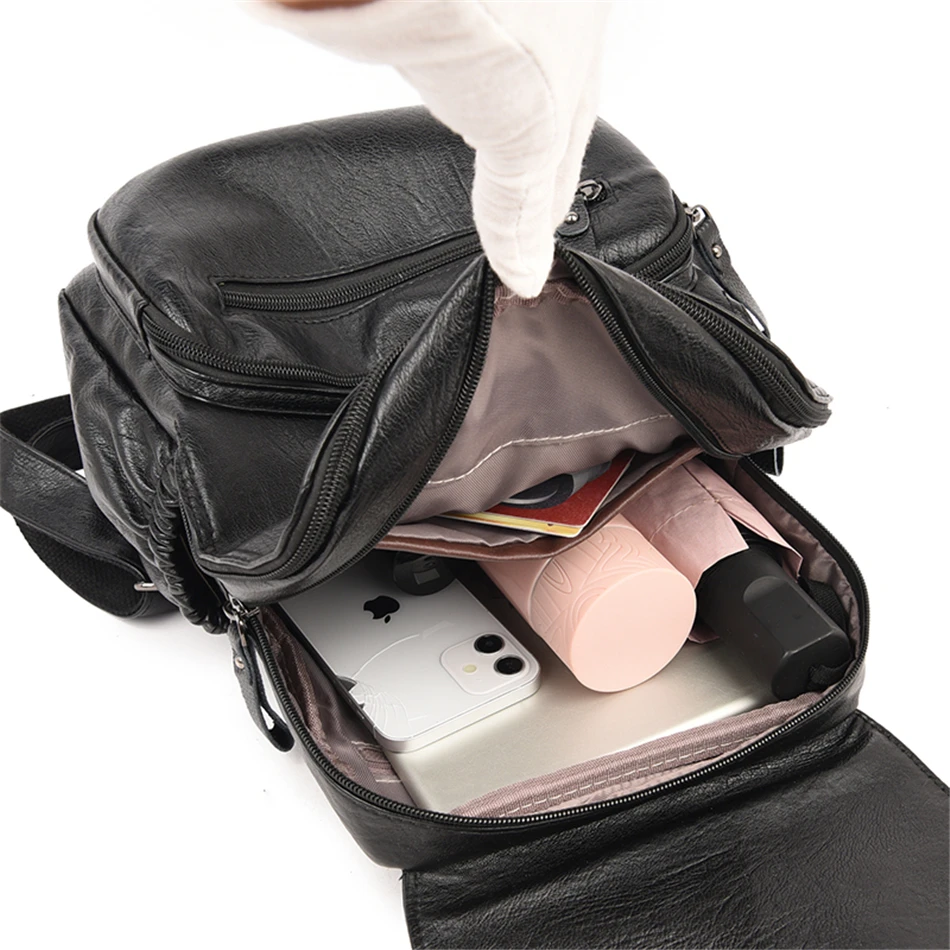 High Quality Soft PU Leather Backpacks Large Capacity Female Designer Backpack New Casual School Travel Bags for Teenage Girls
High Quality Soft PU Leather Backpacks Large Capacity Female Designer Backpack New Casual School Travel Bags for Teenage Girls