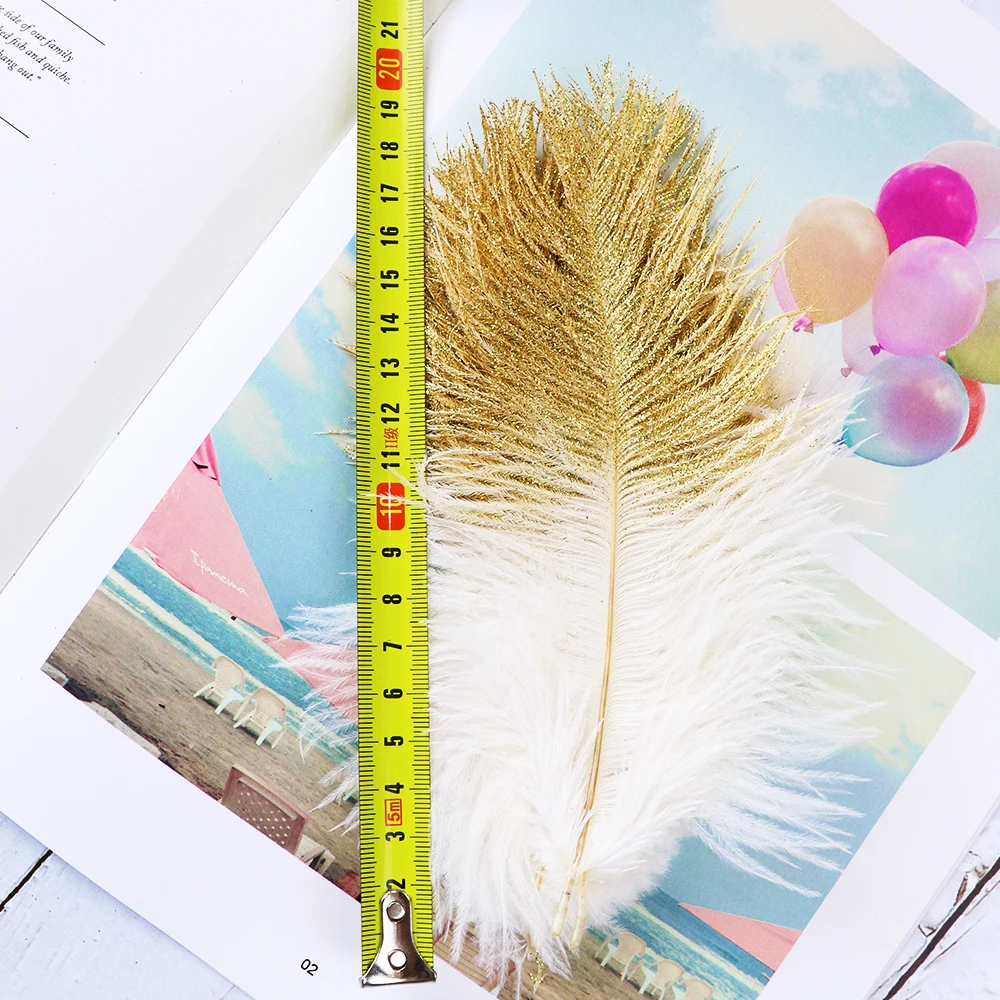 Glitter Powder Gold Ostrich Feathers DIY Jewelry Making Hat Home Decoration Wedding Clothes Accessories Plumes Crafts Wholesale
Glitter Powder Gold Ostrich Feathers DIY Jewelry Making Hat Home Decoration Wedding Clothes Accessories Plumes Crafts Wholesale