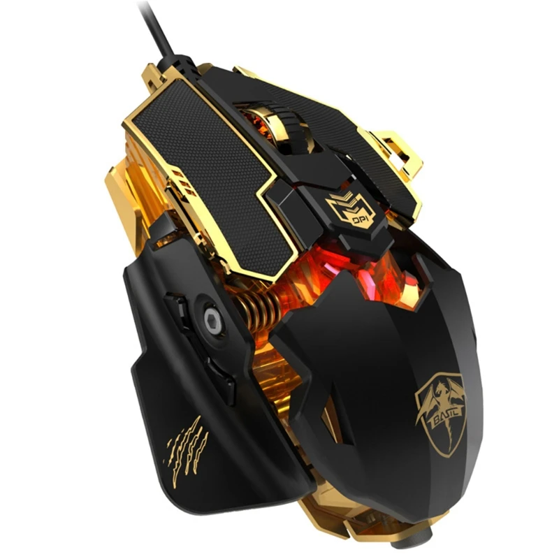 

4 Gear DPI Adjustable Wired Programmable Mechanical Mouse RGB LED Breathing Light Gaming Mouse Computer Laptop Accessory