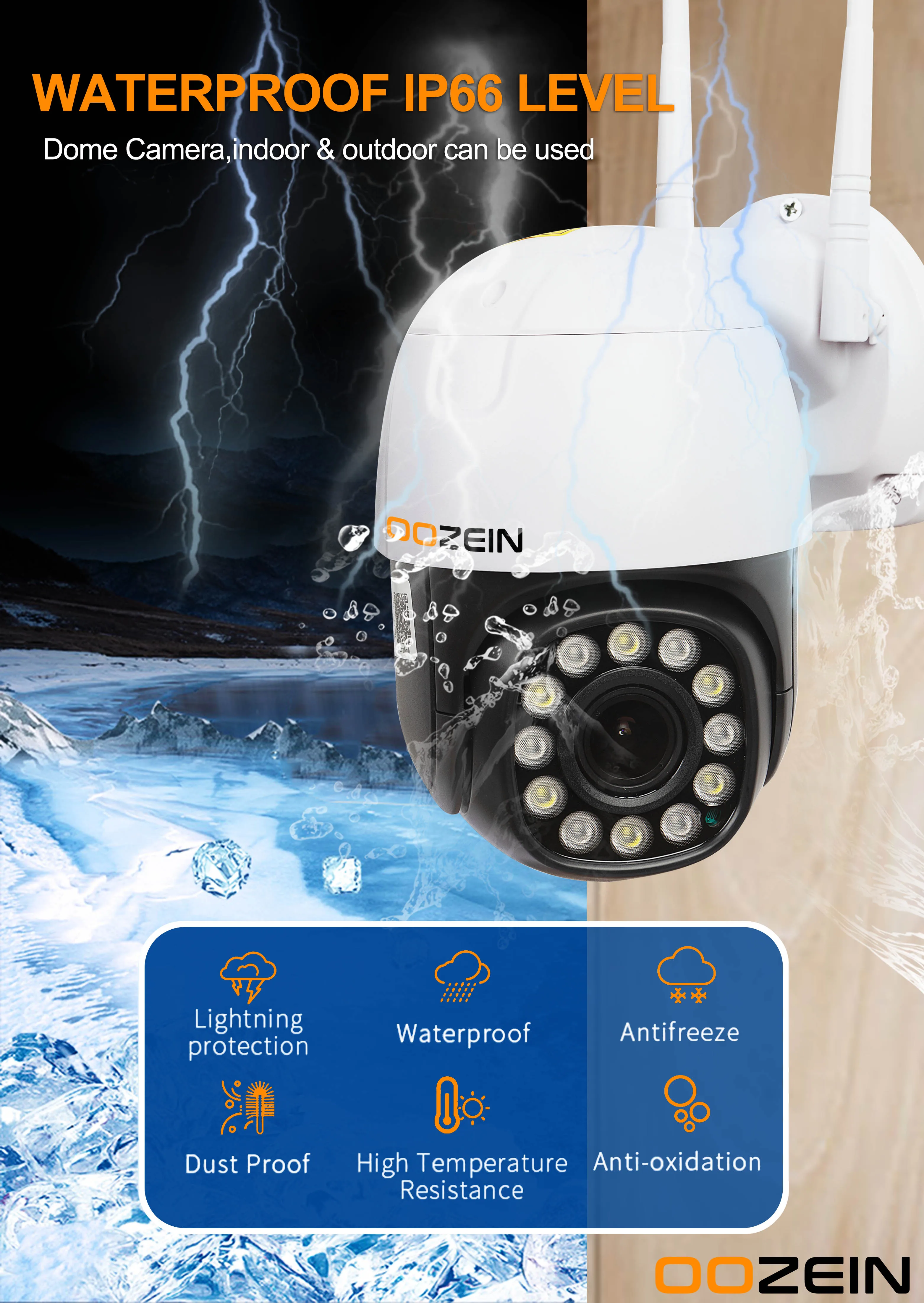 5MP PTZ WIFI IP Camera Outdoor 5X Optical Zoom 30M IR Night Vision Wireless H.265 P2P Security CCTV Camera Two Way Speak Audio
5MP PTZ WIFI IP Camera Outdoor 5X Optical Zoom 30M IR Night Vision Wireless H.265 P2P Security CCTV Camera Two Way Speak Audio
