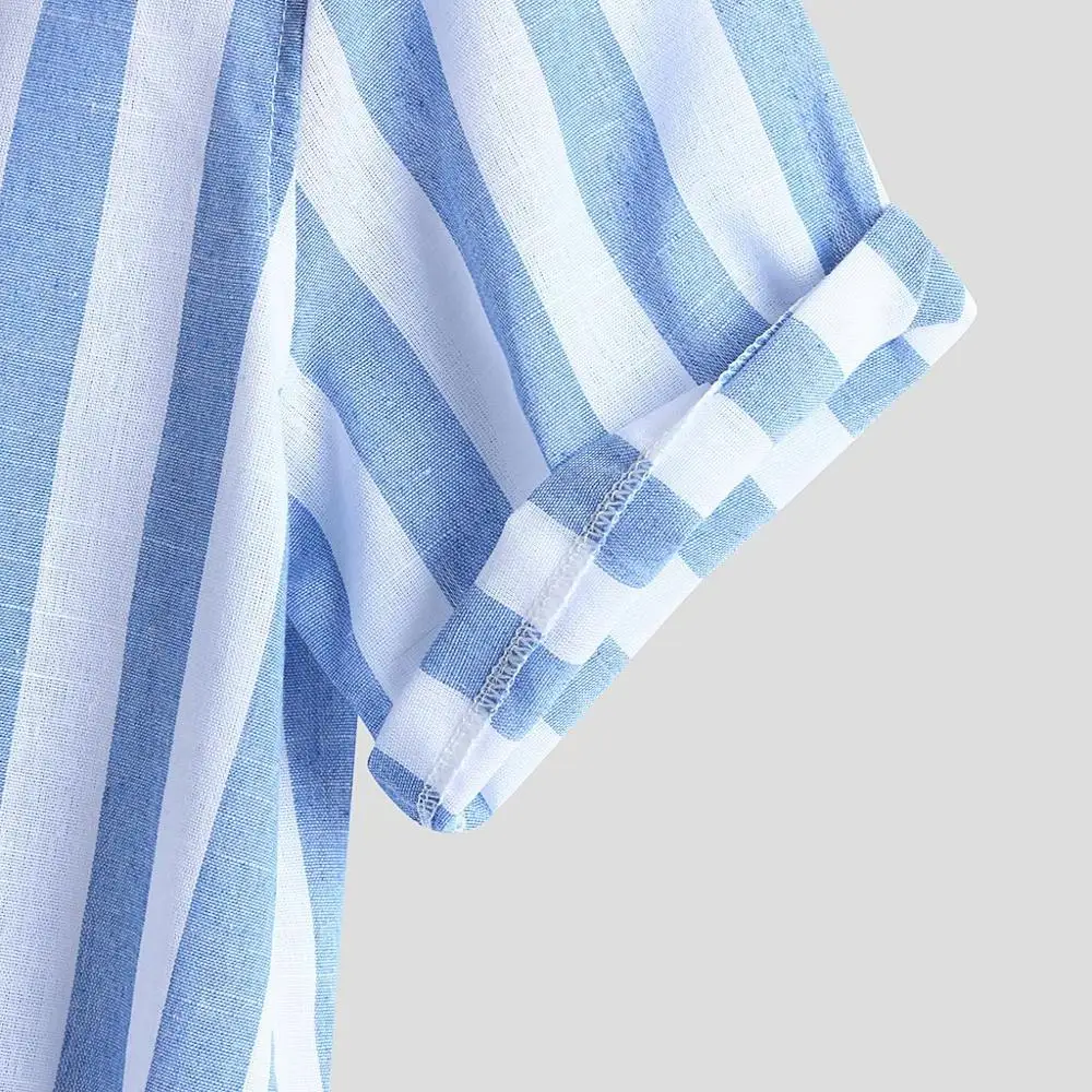 Mens Striped Cotton Linen Henry Colla Loose Short Sleeve Casual Buttons Shirt Loose Men's Slim Fit Stylish Simple solid
Mens Striped Cotton Linen Henry Colla Loose Short Sleeve Casual Buttons Shirt Loose Men's Slim Fit Stylish Simple solid