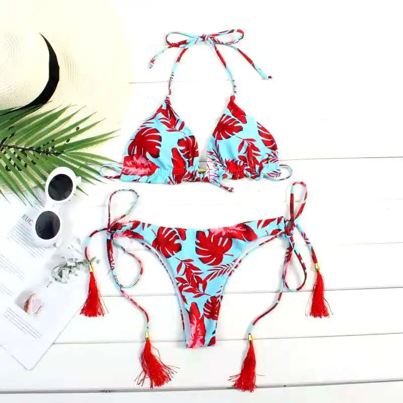 Sexy Bandage Swimsuit Print Bikini Micro 2021 Swimwear Halter Neck Beachwear Brazilian Bathing Suit Women Summer Suits Backless
Sexy Bandage Swimsuit Print Bikini Micro 2021 Swimwear Halter Neck Beachwear Brazilian Bathing Suit Women Summer Suits Backless