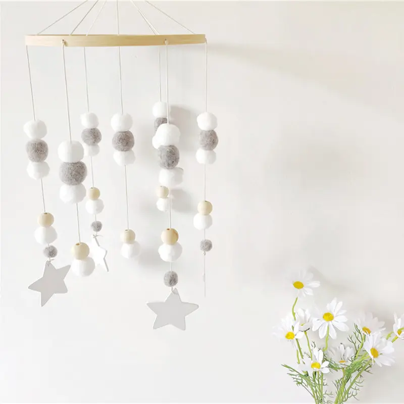 INS Nordic Wooden Beads Wind Chimes with Wool Balls Moon Star Elephant Wood Chips Hanging Pendant Baby Kids Room Windbells Props
INS Nordic Wooden Beads Wind Chimes with Wool Balls Moon Star Elephant Wood Chips Hanging Pendant Baby Kids Room Windbells Props