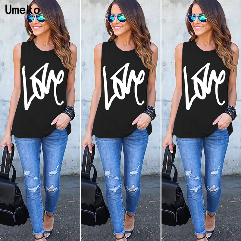Umeko Fashion Casual Love Letter Sleeveless O-neck Casual Tops for Women Clothing Tshirts for Women Summer Cozy Lady Tank Top
Umeko Fashion Casual Love Letter Sleeveless O-neck Casual Tops for Women Clothing Tshirts for Women Summer Cozy Lady Tank Top
