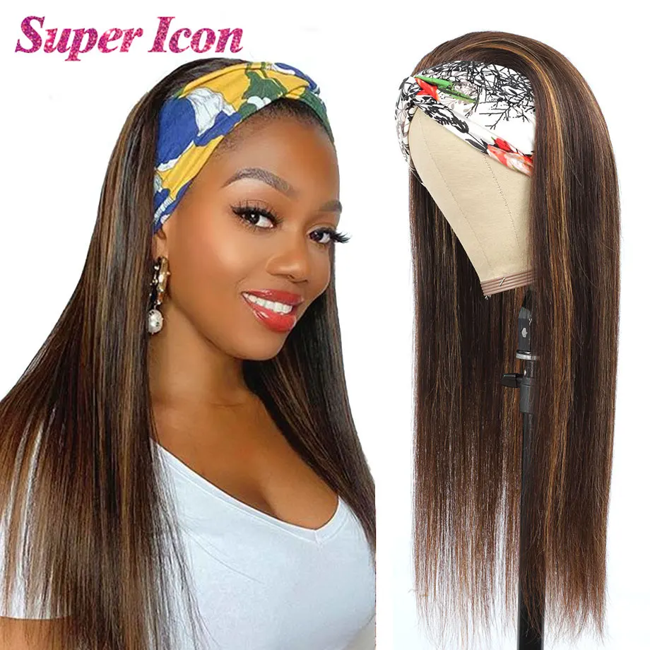 Headband Wig Straight Highlight Human Hair Wigs 4/27 Colored Hair For Black Women Remy Full Machine Made Wig Glueless Super Icon
Headband Wig Straight Highlight Human Hair Wigs 4/27 Colored Hair For Black Women Remy Full Machine Made Wig Glueless Super Icon