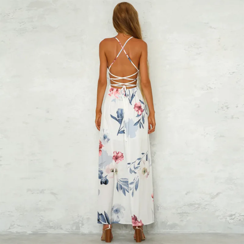 Women Boho Fashion High Quality Backless Printing Sleeveless Long Dress Summer Beach Dress
Women Boho Fashion High Quality Backless Printing Sleeveless Long Dress Summer Beach Dress