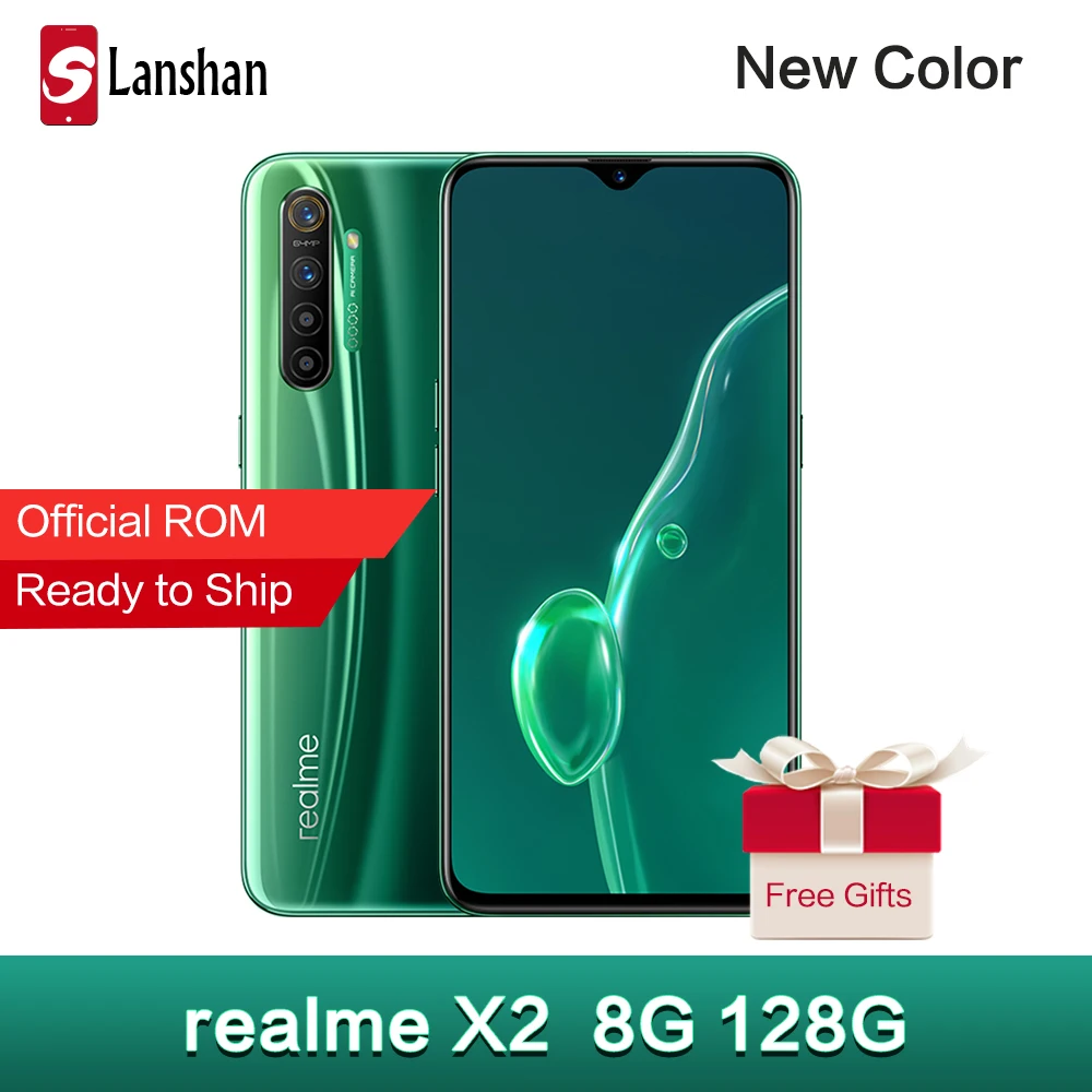 Realme X2 X 2 NFC 6 Гб 64 4 дюйма Мобильный телефон Snapdragon 730G мобильный с Amoled экраном для