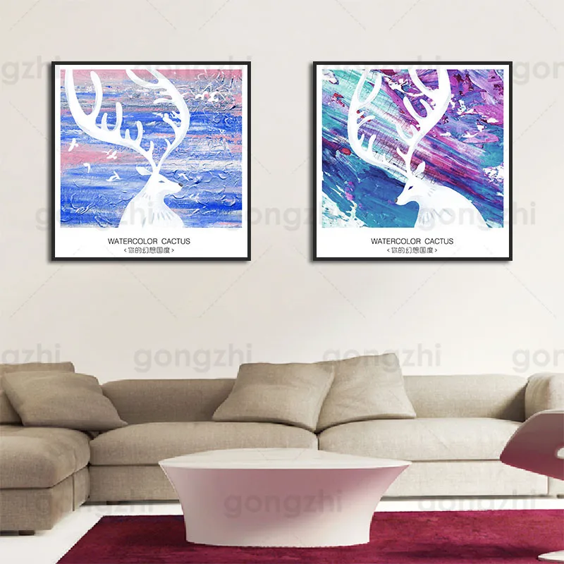 Watercolor Elk Abstract Canvas Painting Wall Pictures for Living Room and Bedroom Nordic Home Decoration Art Posters
Watercolor Elk Abstract Canvas Painting Wall Pictures for Living Room and Bedroom Nordic Home Decoration Art Posters