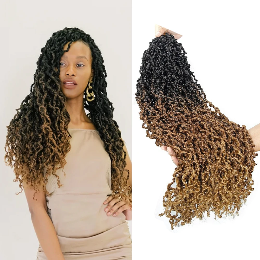Crochet Braid Hair Passion Twist 18"&28" Ombre Synthetic Braiding hair Curly Locks Crochet Dreadlocks hair Extensions
Crochet Braid Hair Passion Twist 18"&28" Ombre Synthetic Braiding hair Curly Locks Crochet Dreadlocks hair Extensions