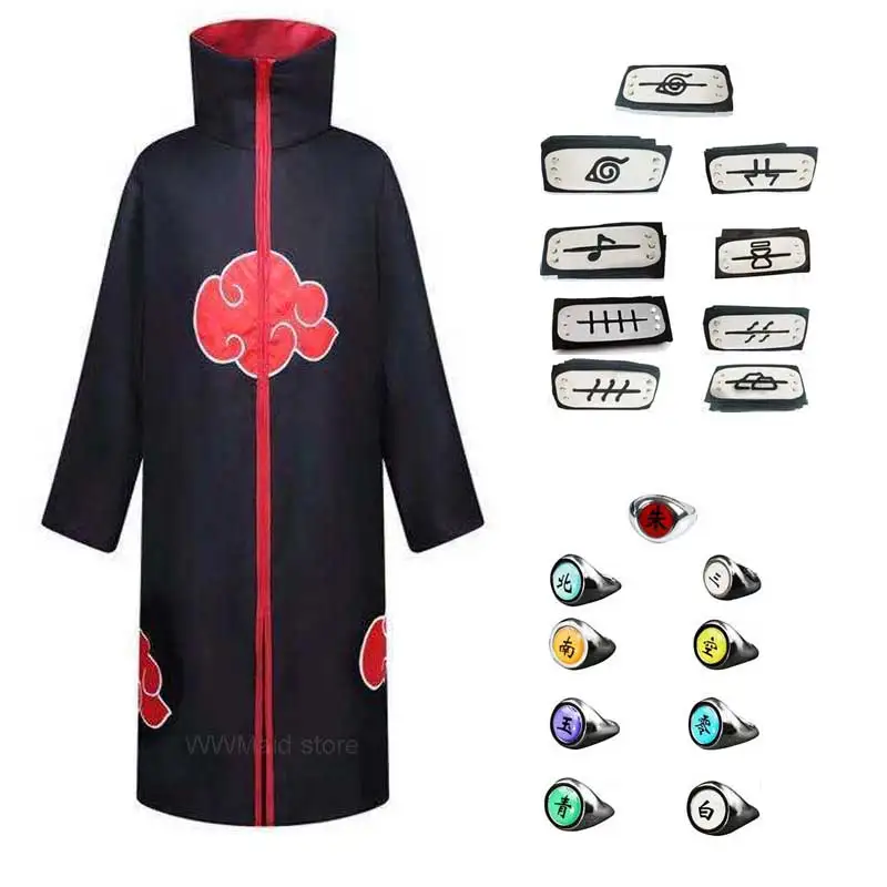 Adult Elder Children Cosplay Costume Headband Ring Akatsuki Uchiha Cloak Robe Clothes Halloween Costume
Adult Elder Children Cosplay Costume Headband Ring Akatsuki Uchiha Cloak Robe Clothes Halloween Costume