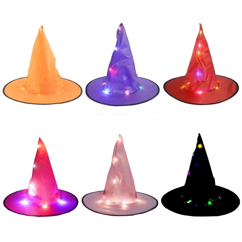 2 шт., головной убор ведьмы для Хэллоуина, со светодиодный Ной подсветкой 
2 шт., головной убор ведьмы для Хэллоуина, со светодиодный Ной подсветкой