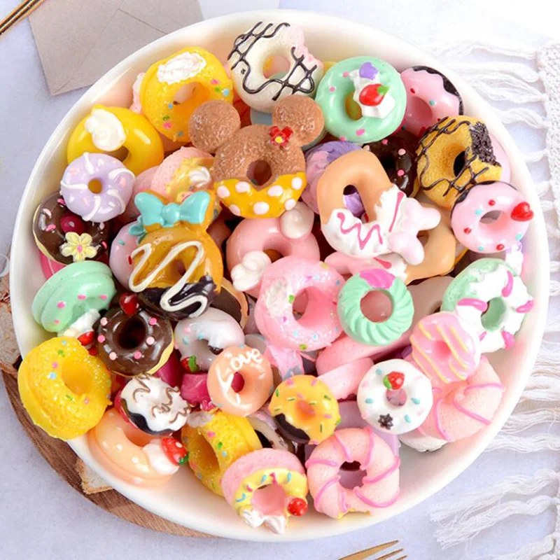 Resin Doughnut Cookies Cake Food Cabochons Charms DIY Filler
Resin Doughnut Cookies Cake Food Cabochons Charms DIY Filler