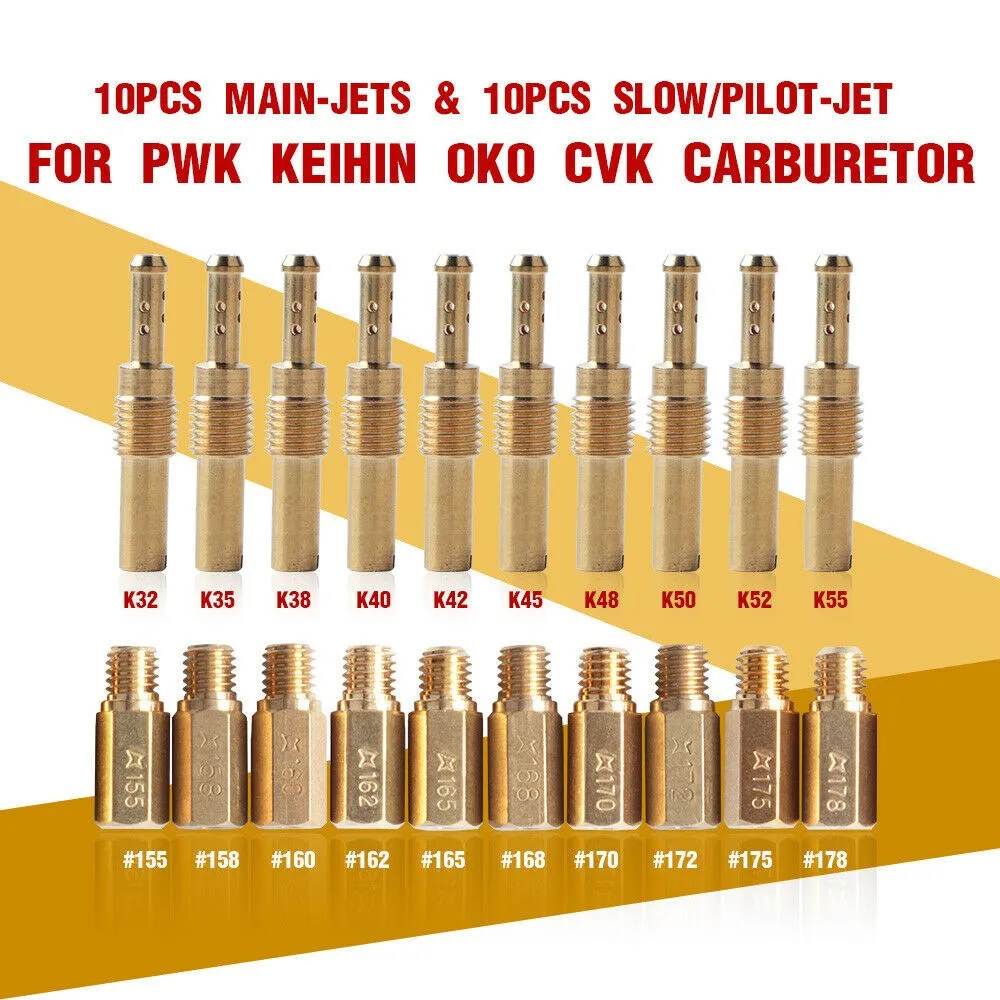 20 Pcs/set Carburetor Kit For PWK Keihin OKO CVK Carb Jet Kit Brand New