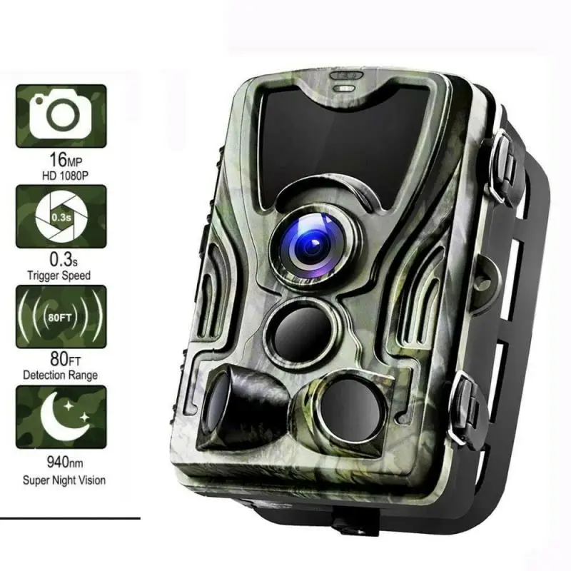 HC801A Hunting Trail Camera Night Version Wild Cameras 16MP 1080P IP65 Trap 0.3s Trigger Wildlife Camera Surveillance
HC801A Hunting Trail Camera Night Version Wild Cameras 16MP 1080P IP65 Trap 0.3s Trigger Wildlife Camera Surveillance