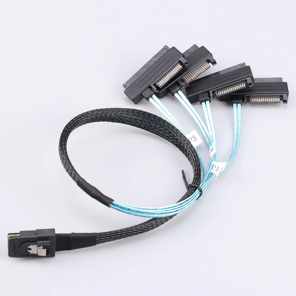 Внутренний кабель Mini SAS 36-Pin SFF-8087 to 4 29-Pin SFF-8482 Cable с 15-контактным разъемом SATA Power