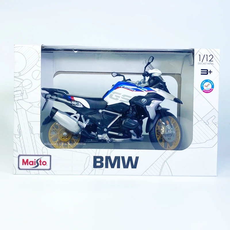 Оригинальная Авторизованная модель мотоцикла Maisto 1:12 с основанием BMW R1250 GS