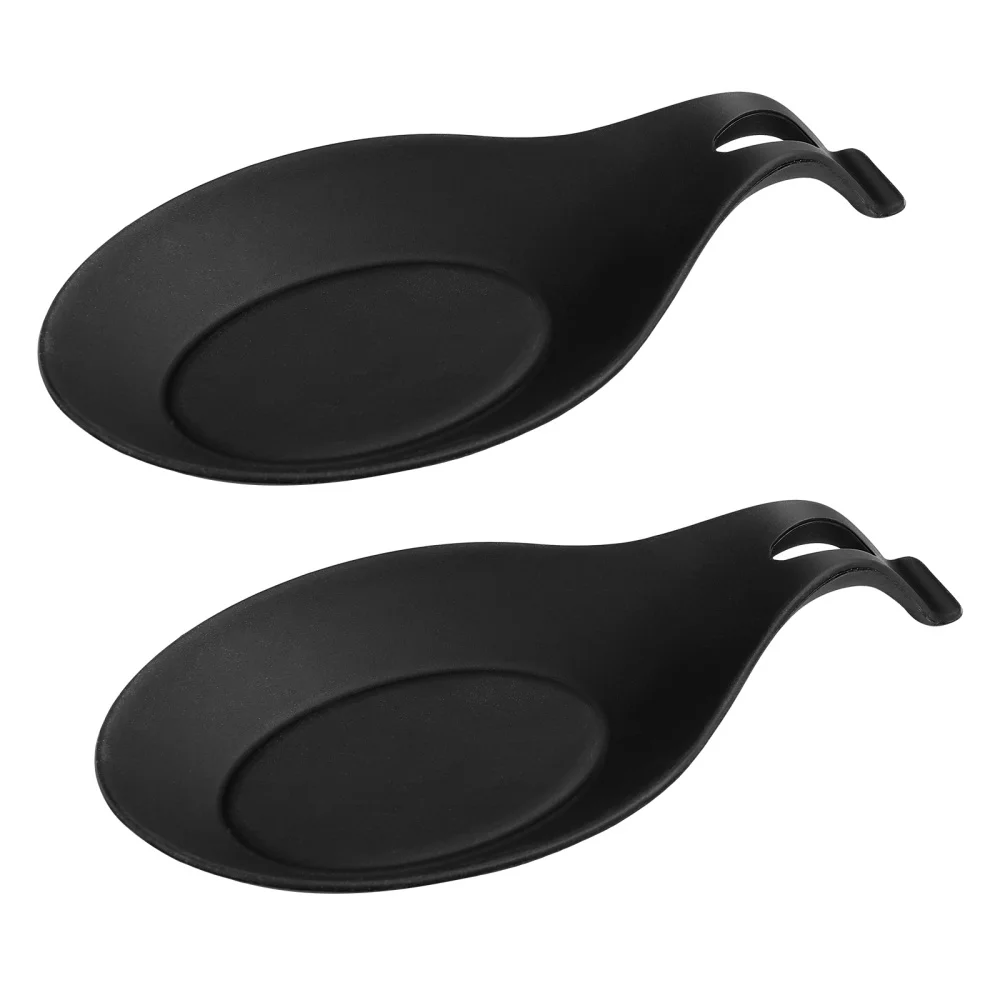 Hemoton 2pcs Silicone Spoon Rests Kitchen Utensil Holder Heat Resistance Spoon Rack Spoon Pad for Home Restaurant (Black)
Hemoton 2pcs Silicone Spoon Rests Kitchen Utensil Holder Heat Resistance Spoon Rack Spoon Pad for Home Restaurant (Black)