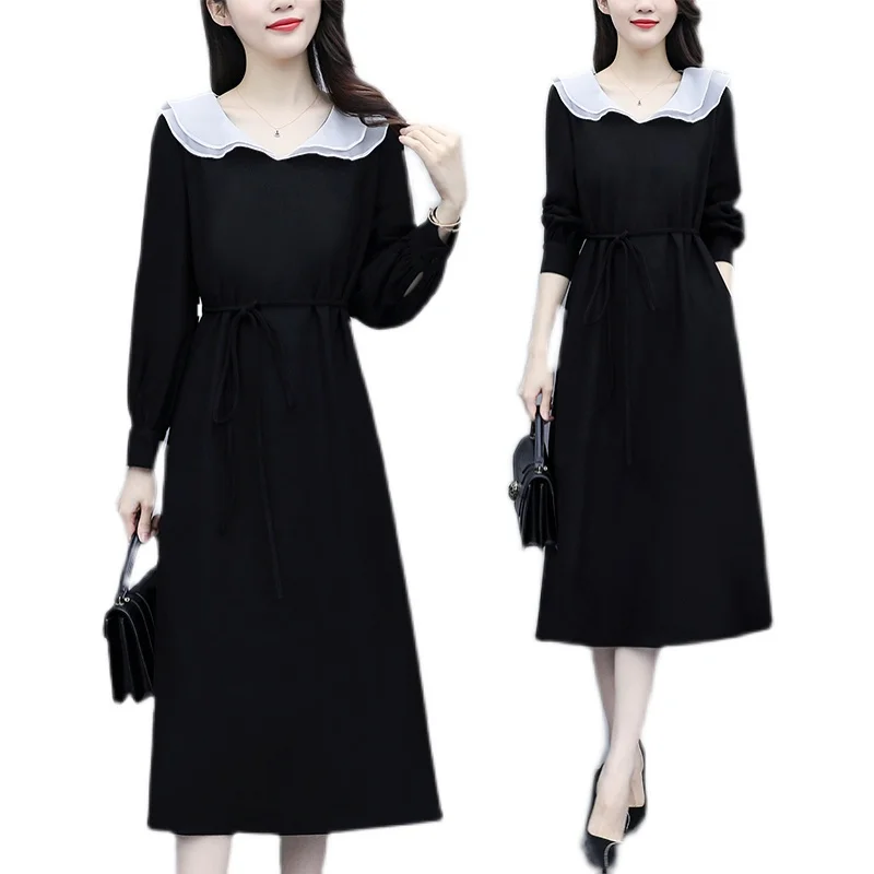 Spring Autumn Casual Solid Plus Size Dress 2021 Office Lady Black Vintage Midi Sweet Dress Elegant Women Bodycon Party Vestidos
Spring Autumn Casual Solid Plus Size Dress 2021 Office Lady Black Vintage Midi Sweet Dress Elegant Women Bodycon Party Vestidos