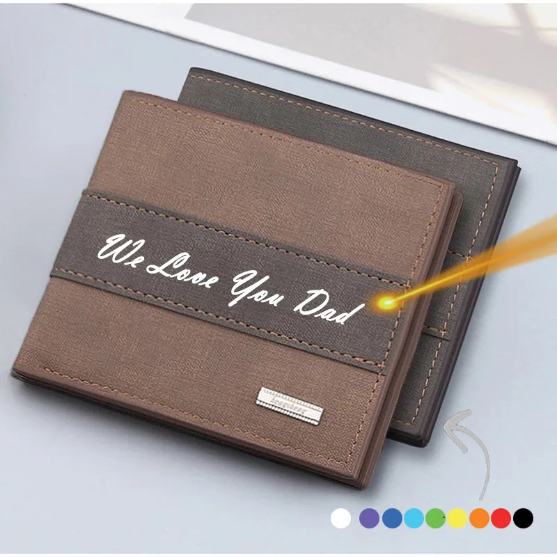 Customized Text Quote on the Wallet Bifold Short Slim Men Wallets Personalized Father's Day Gifts Gift for Dad from Daughter
Customized Text Quote on the Wallet Bifold Short Slim Men Wallets Personalized Father's Day Gifts Gift for Dad from Daughter