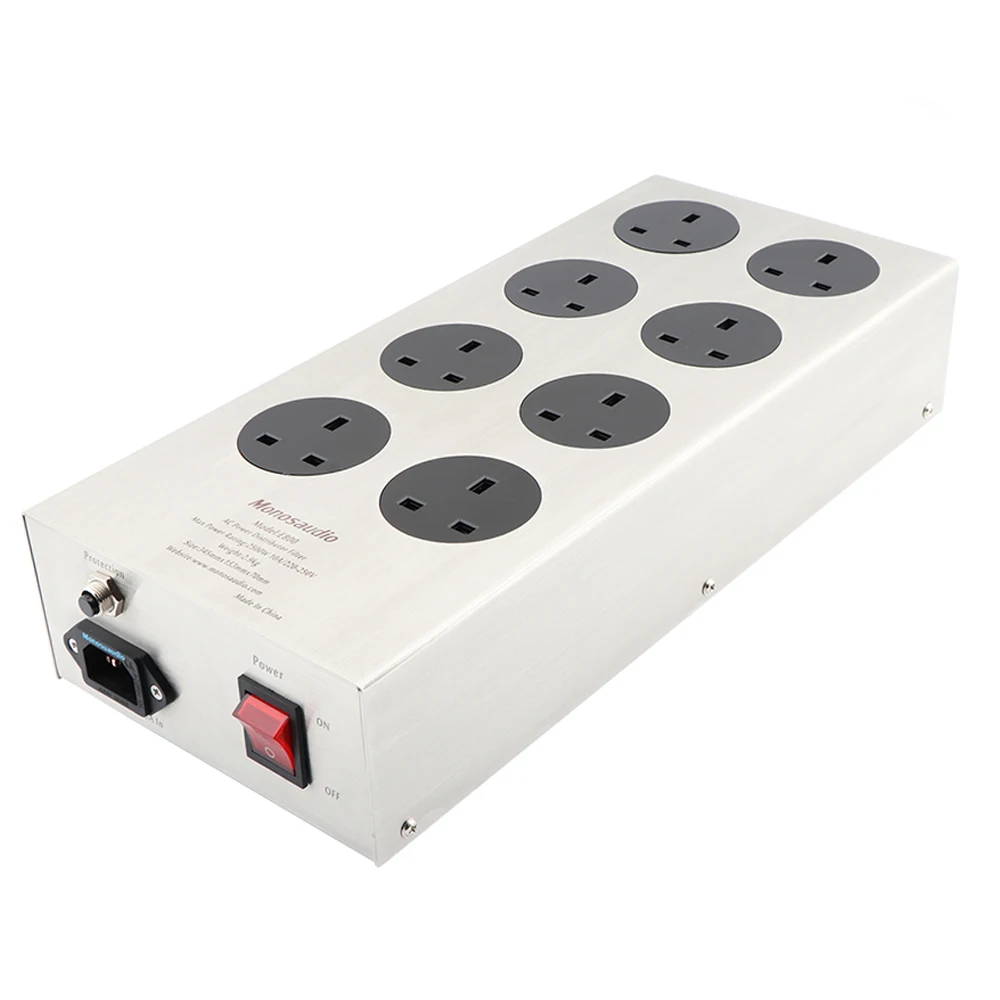 Monosaudio UK800 HiFi Power Filter Plant United Kingdom Standed Socket 8Ways AC Power Conditioner Audiophile HK Power Purifier
Monosaudio UK800 HiFi Power Filter Plant United Kingdom Standed Socket 8Ways AC Power Conditioner Audiophile HK Power Purifier