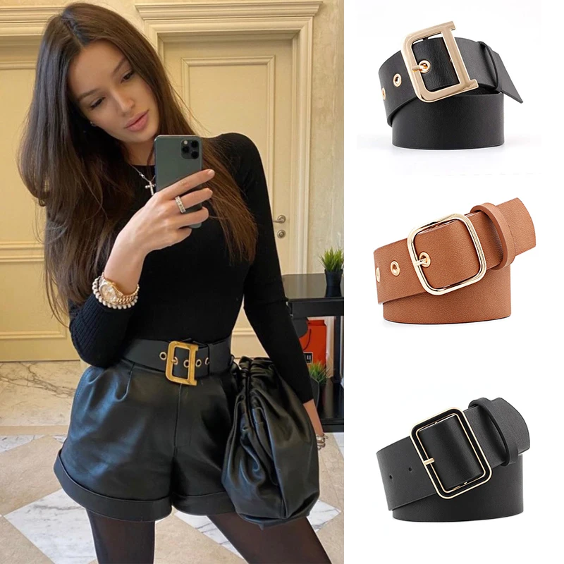 Luxury Belt With Metal Buckle Black Wide Leather Women Waist Belts White Brown Ladies Dress Corset Belts cinturones para mujer
Luxury Belt With Metal Buckle Black Wide Leather Women Waist Belts White Brown Ladies Dress Corset Belts cinturones para mujer