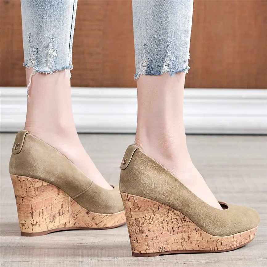 2020 Casual Shoes Women Genuine Leather High Heel Pumps Shoes Female Low Top Platform Wedges Ankle Boots Ladies Mary Jane Shoes
2020 Casual Shoes Women Genuine Leather High Heel Pumps Shoes Female Low Top Platform Wedges Ankle Boots Ladies Mary Jane Shoes