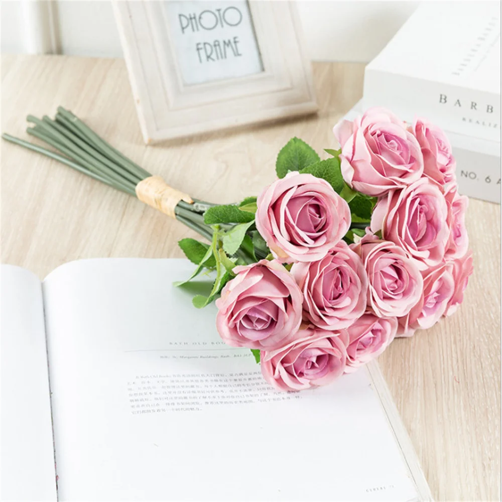 New 1 Bunch of 12 Dream Simulation Roses Wedding Decoration Home Office Hotel Restaurant Party Decoration DIY Valentine's Day
New 1 Bunch of 12 Dream Simulation Roses Wedding Decoration Home Office Hotel Restaurant Party Decoration DIY Valentine's Day
