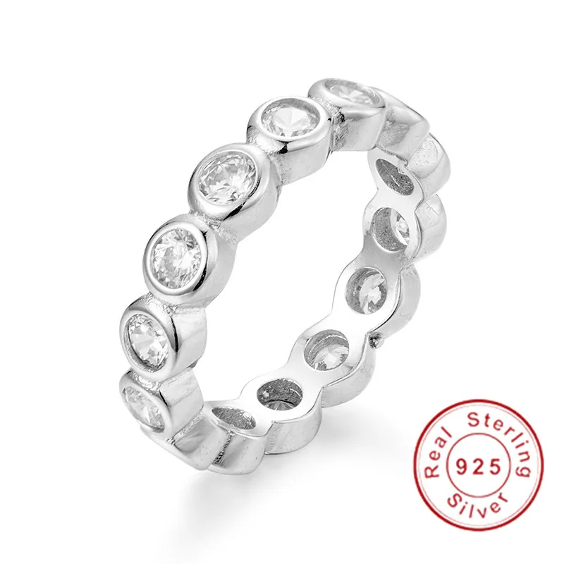 Crystals Engagement Rings for women with AAA Cubic Zirconia 925 Sterling silver finger wedding ring female Anel Jewelry bijoux 
Crystals Engagement Rings for women with AAA Cubic Zirconia 925 Sterling silver finger wedding ring female Anel Jewelry bijoux