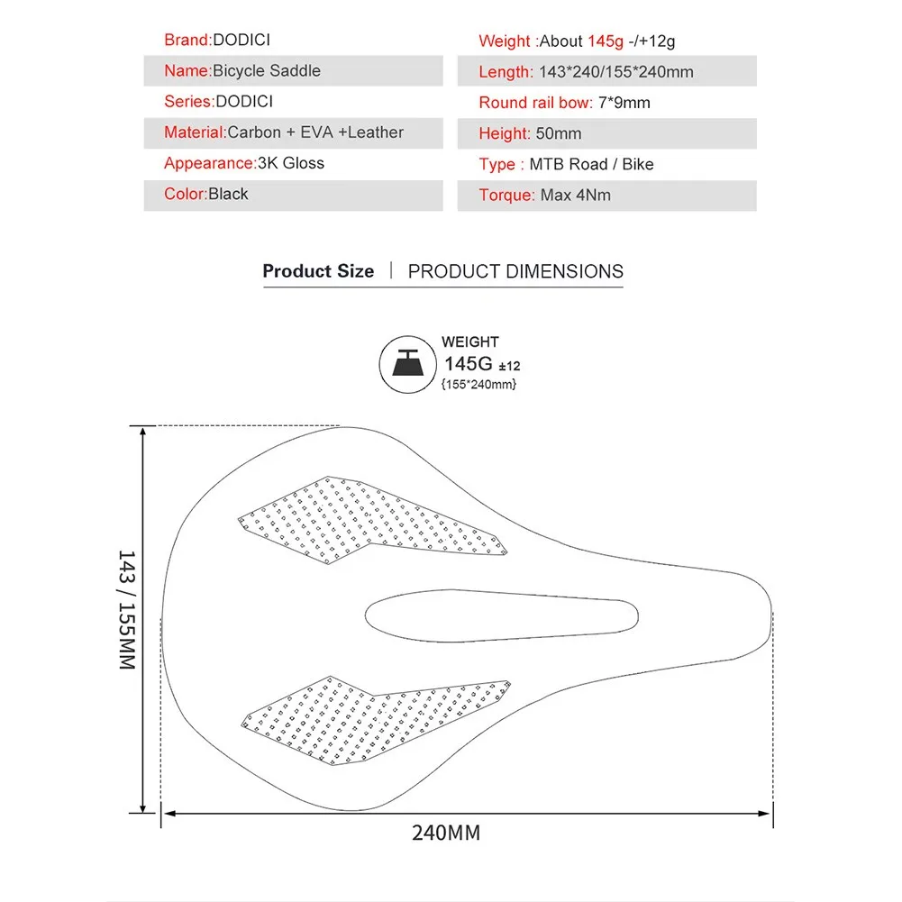 1PC Bike Saddle Seat Carbon Fiber MTB Mountain Road Bicycle Comfort Racing Seat Light Weight Soft Cycling Accessories
1PC Bike Saddle Seat Carbon Fiber MTB Mountain Road Bicycle Comfort Racing Seat Light Weight Soft Cycling Accessories