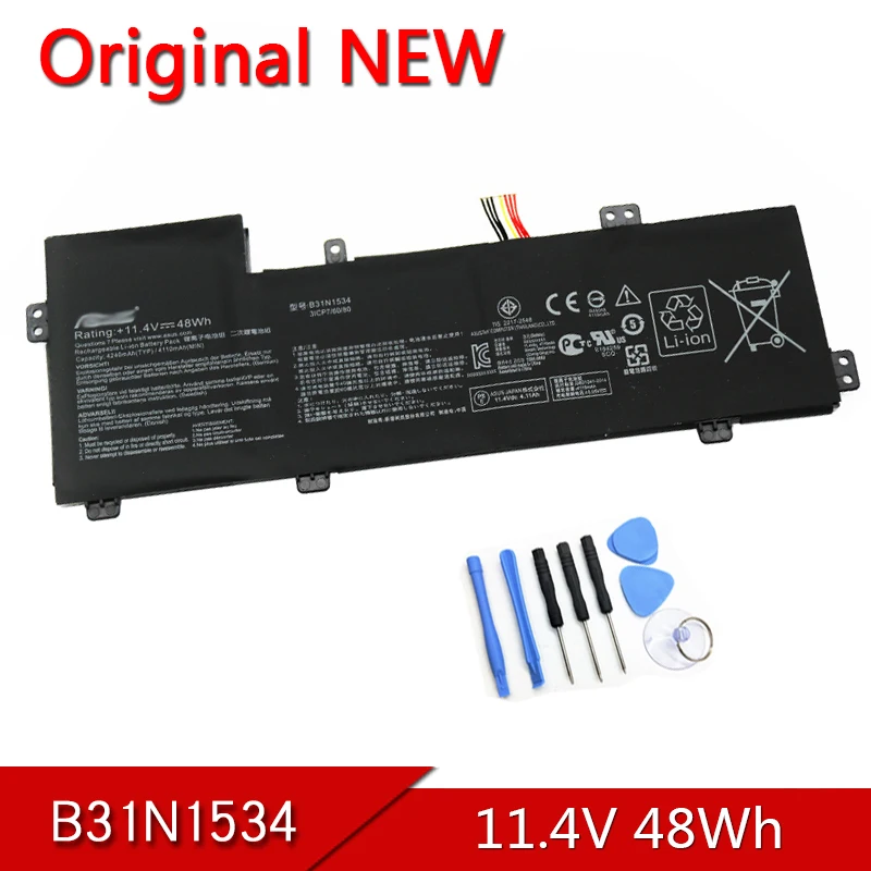 B31N1534, новинка, оригинальная фотовспышка Zenbook UX510 UX510UW UX510UX Аккумулятор для ноутбука ASUS Series 11,4 V 48Wh, новая оригинальная B31N1534
B31N1534, новинка, оригинальная фотовспышка Zenbook UX510 UX510UW UX510UX Аккумулятор для ноутбука ASUS Series 11,4 V 48Wh, новая оригинальная B31N1534