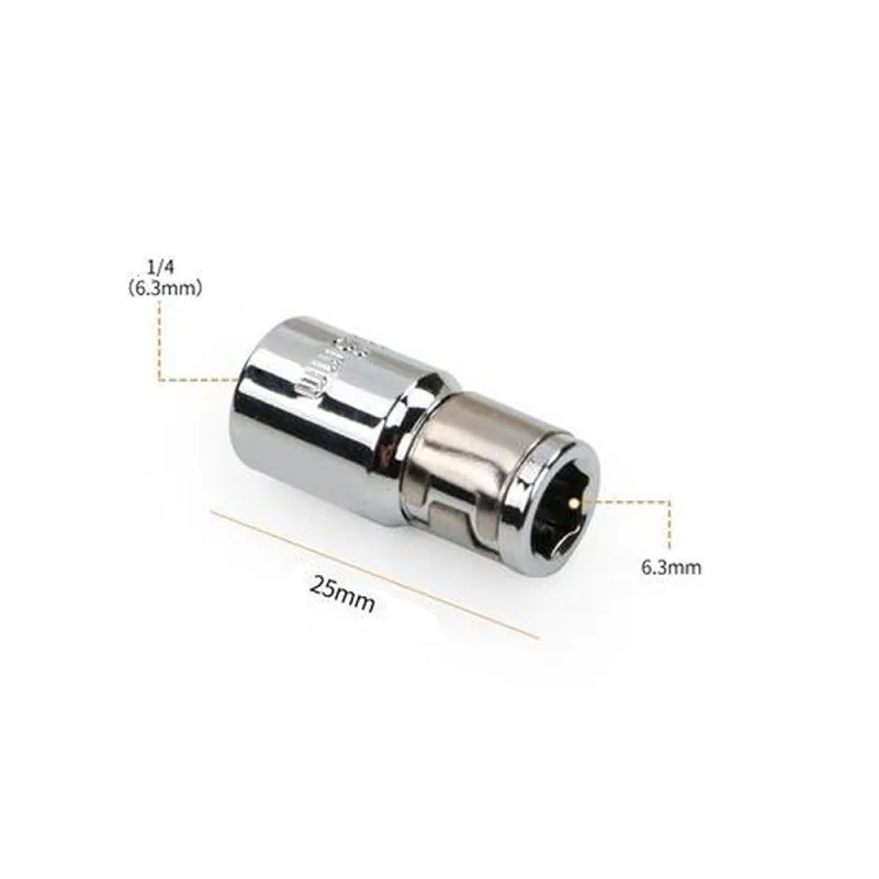 1/4" Square Drive To 1/4" Hex Shank Socket Bits Converter Quick Release Screwdriver Holder Impact Socket Conversion Adapter Tool
1/4" Square Drive To 1/4" Hex Shank Socket Bits Converter Quick Release Screwdriver Holder Impact Socket Conversion Adapter Tool