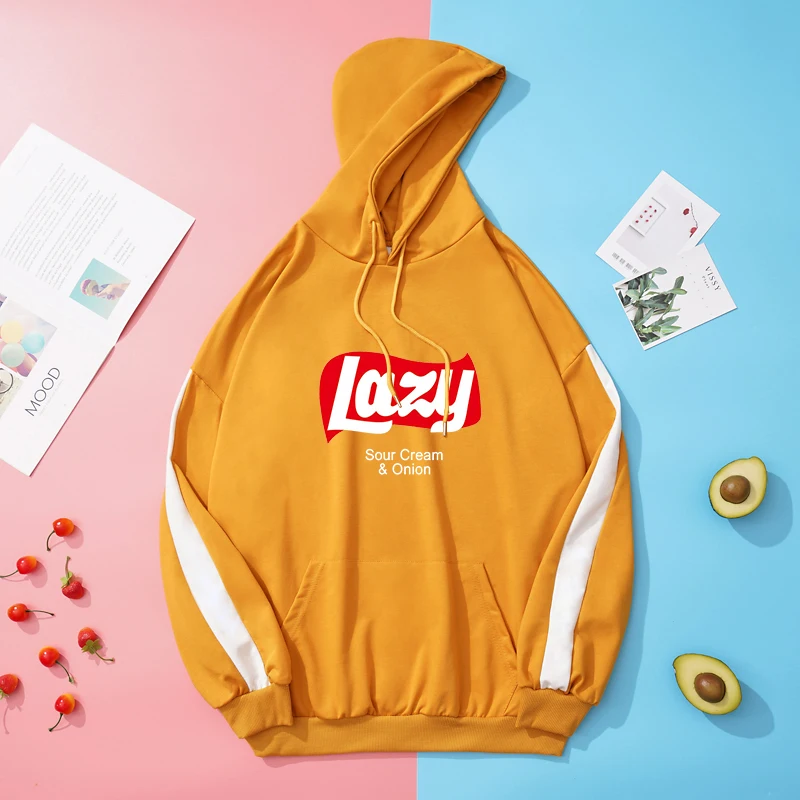 LAZY Letter Print Hoodies Autumn Spring New Harajuku Funny Contrast Color Splicing Sweatshirt Women Loose Casual Couples Clothes
LAZY Letter Print Hoodies Autumn Spring New Harajuku Funny Contrast Color Splicing Sweatshirt Women Loose Casual Couples Clothes