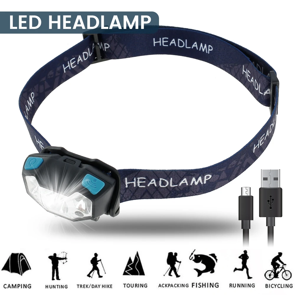 LED Headlamp 5 Modes USB Rechargeable Waterproof Head Torch Camping Fishing Running Hunting Flashlight Comfortable LED Headlight
LED Headlamp 5 Modes USB Rechargeable Waterproof Head Torch Camping Fishing Running Hunting Flashlight Comfortable LED Headlight