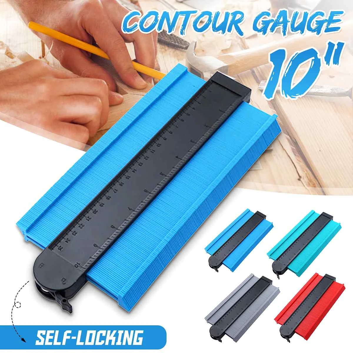 10 Inch Widen Self Locking Contour Profile Gauge Plastic Gauge Shape Duplicator Copy Wood Ruler Tile Cutting Measuring Tools
10 Inch Widen Self Locking Contour Profile Gauge Plastic Gauge Shape Duplicator Copy Wood Ruler Tile Cutting Measuring Tools
