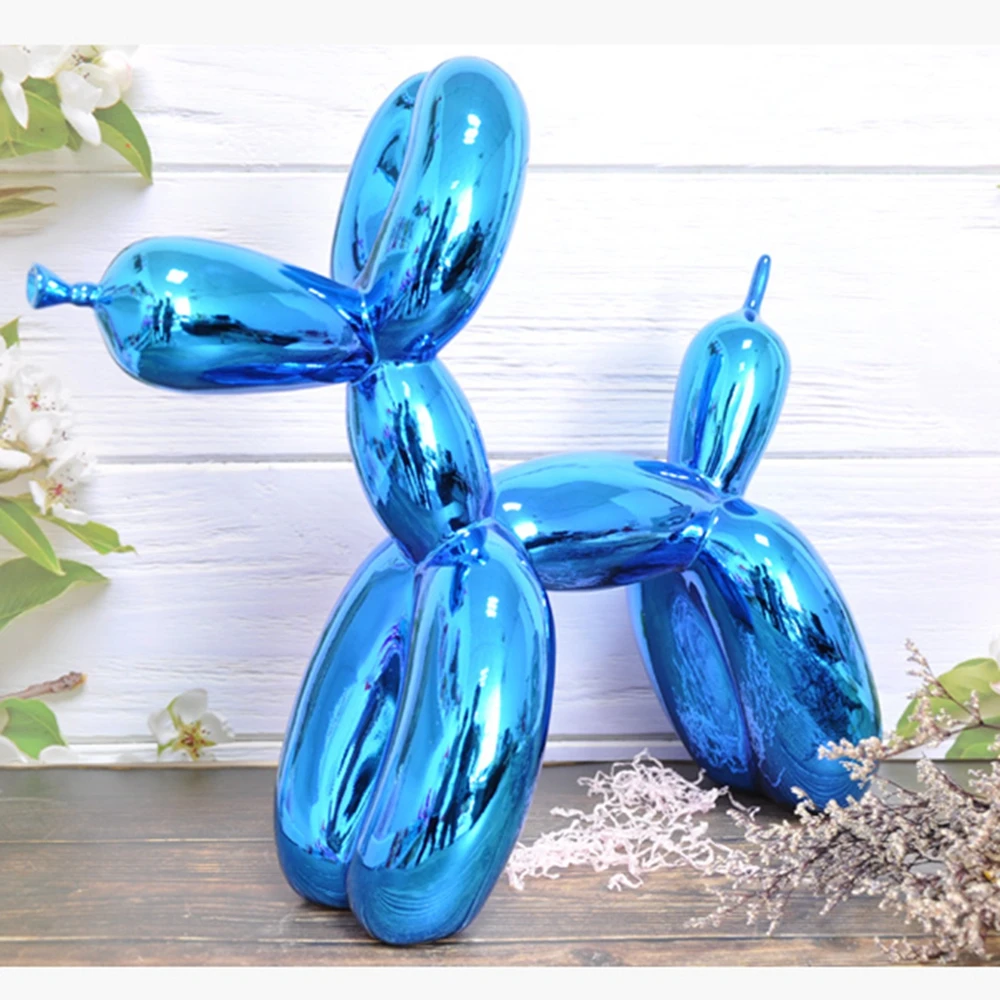 XL 47 см Большой размер Jeff Koons воздушный шар собака Гальваническая поверхность