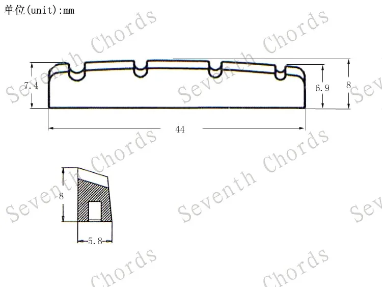 2 Pcs Size:44*5.8*8mm Lvory white Nuts for 4 String Bass Replacement parts, made of Plastic
2 Pcs Size:44*5.8*8mm Lvory white Nuts for 4 String Bass Replacement parts, made of Plastic