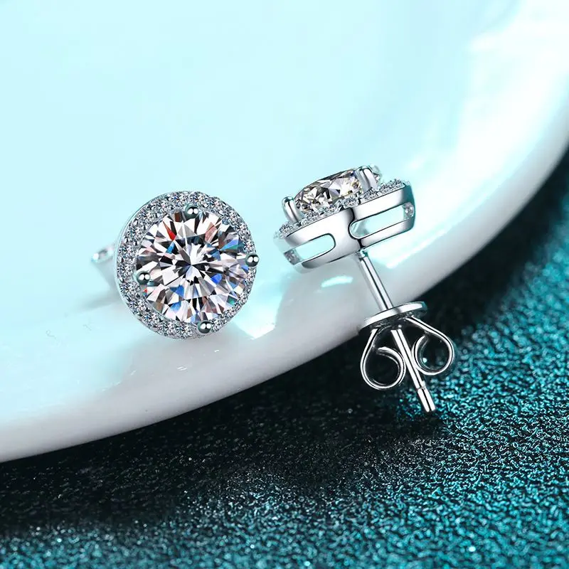 Passed Diamond Test Excellent Moissanite Snowflake Earrings 925 Sterling Silver Perfect Cut 0.5-1 ct Stone Stud Earrings
Passed Diamond Test Excellent Moissanite Snowflake Earrings 925 Sterling Silver Perfect Cut 0.5-1 ct Stone Stud Earrings