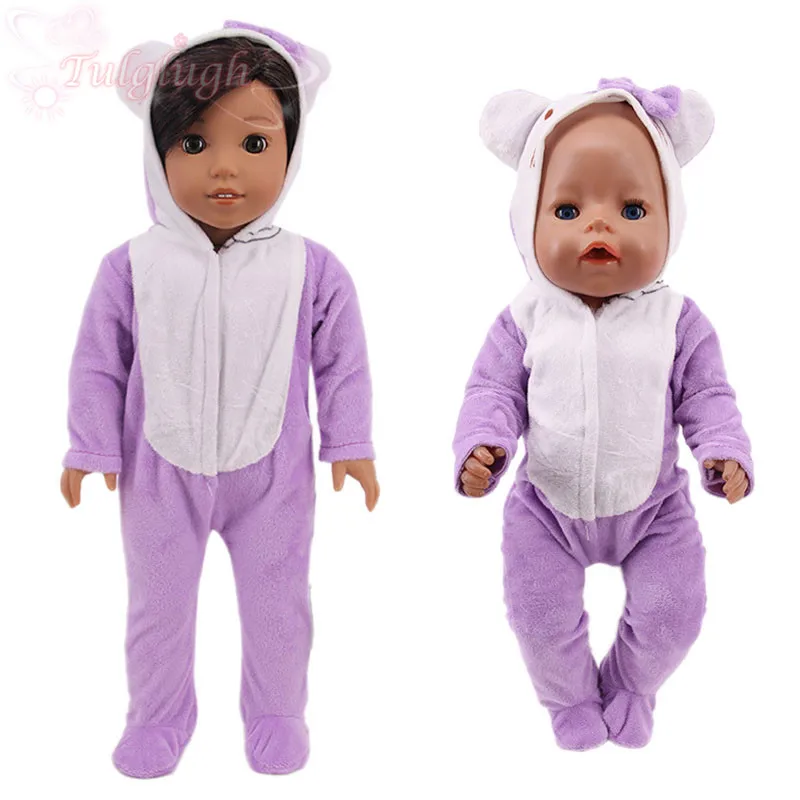 Animal Cute Purple Cat One-piece Pajamas Jumpsuits For 18 Inch American Doll Girl Toy 17inch 43cm Born Baby Clothes Accessories
Animal Cute Purple Cat One-piece Pajamas Jumpsuits For 18 Inch American Doll Girl Toy 17inch 43cm Born Baby Clothes Accessories
